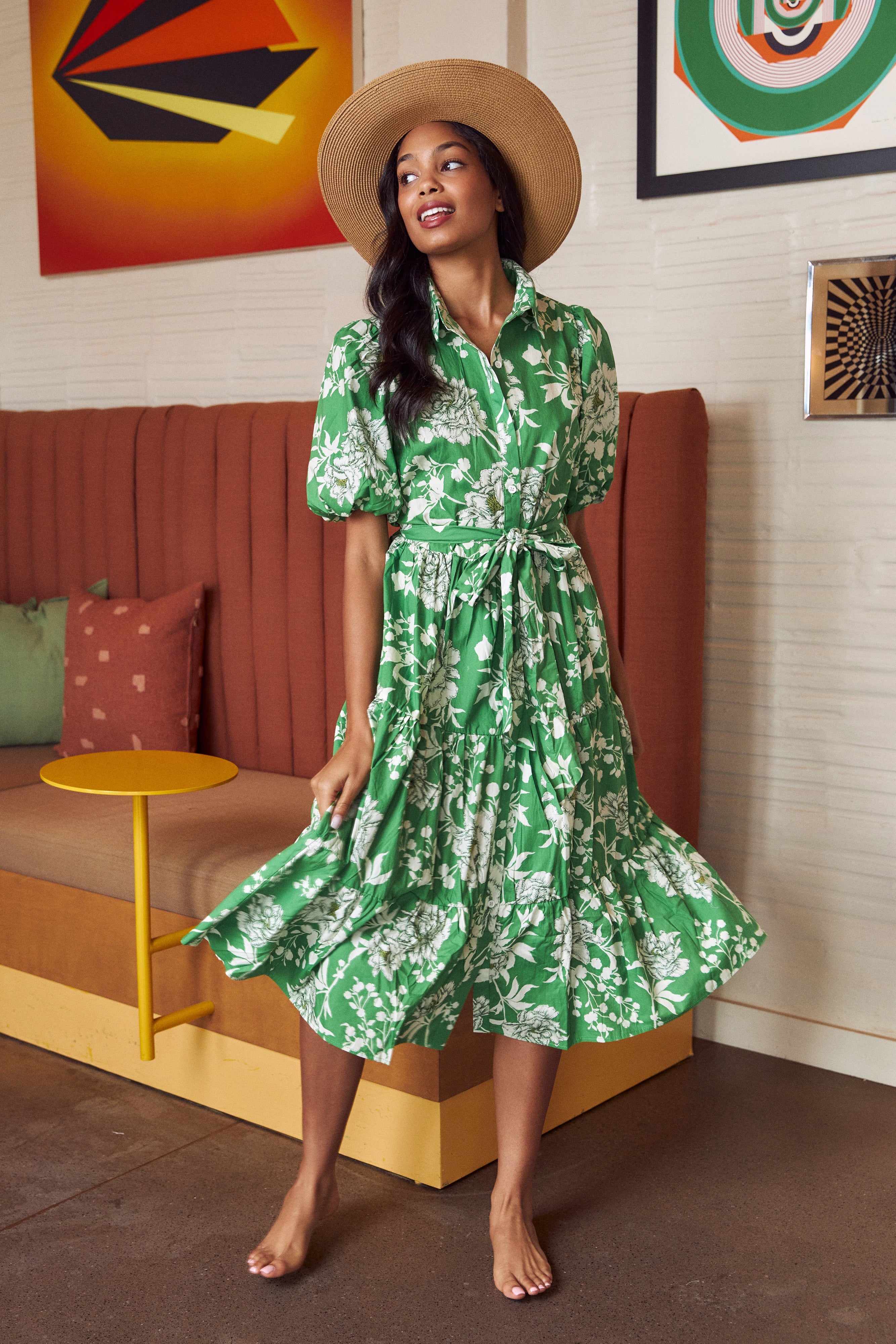 Lima Printed Midi Dress