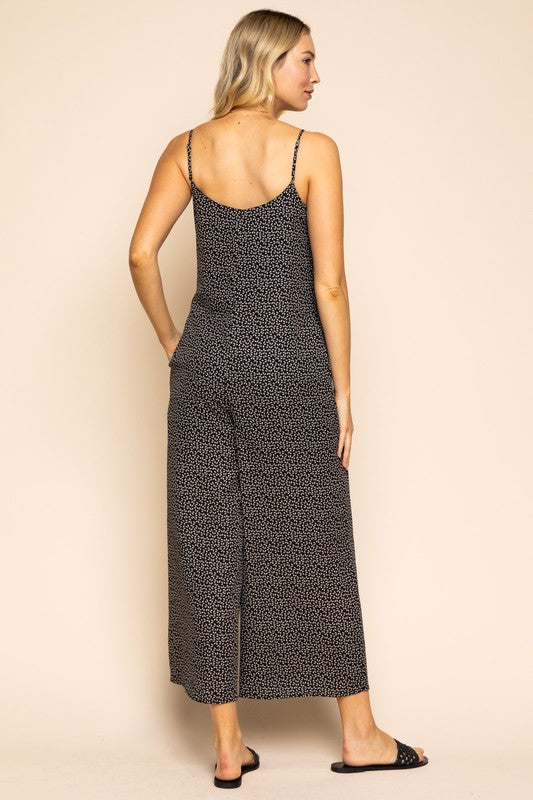 Aviana Printed Crop Jumpsuit