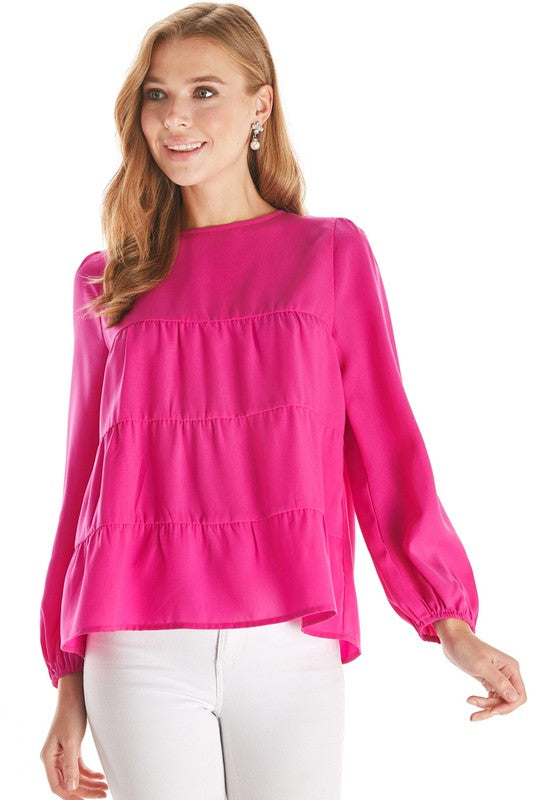 Aris Solid Long Sleeve Top