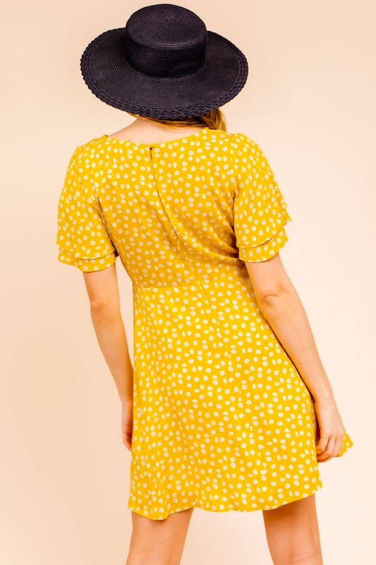 Armelle Short Sleeve Printed Mini Dress