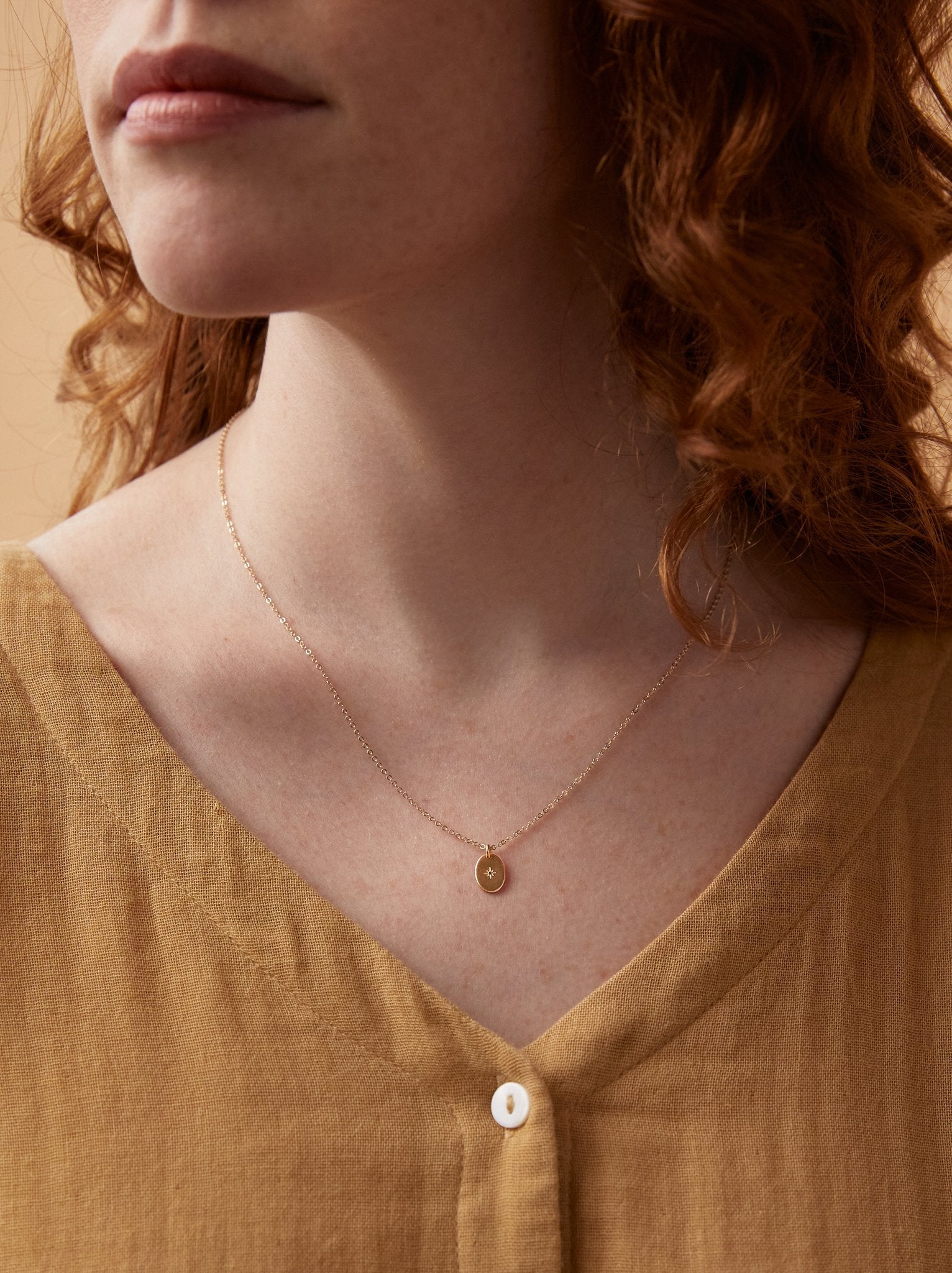 Dainty Oval Necklace