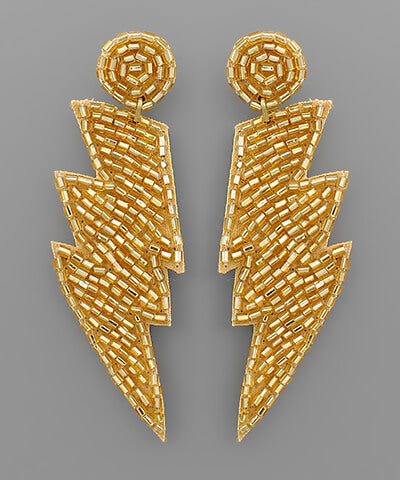 Sequin Lightning Bolt Earring