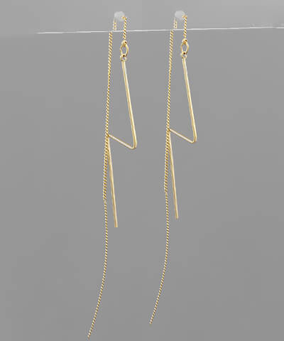 Henley Lightning Bolt Threaded Back Earring