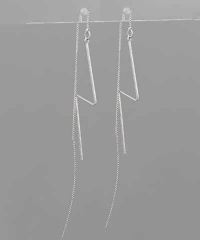 Henley Lightning Bolt Threaded Back Earring