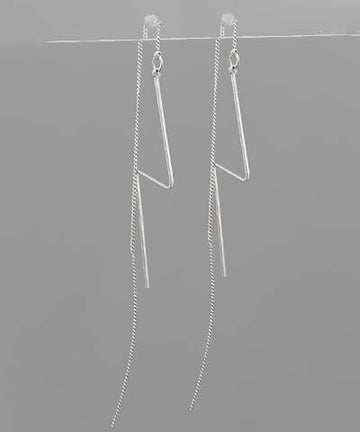 Henley Lightning Bolt Threaded Back Earring