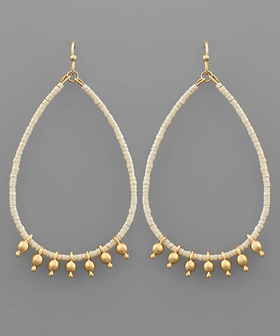 Ronan Seed Bead Hoop Earring