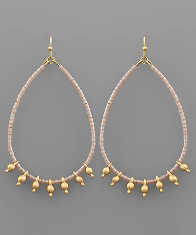 Ronan Seed Bead Hoop Earring