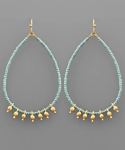 Ronan Seed Bead Hoop Earring