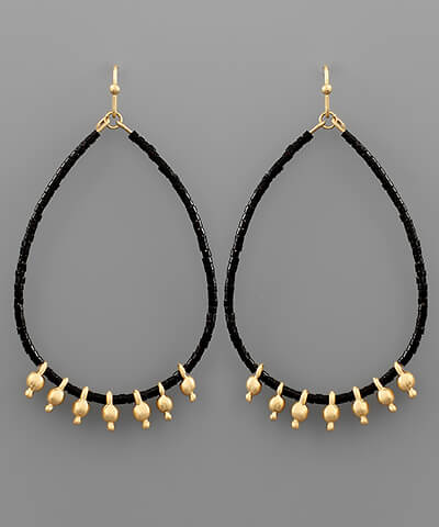 Ronan Seed Bead Hoop Earring