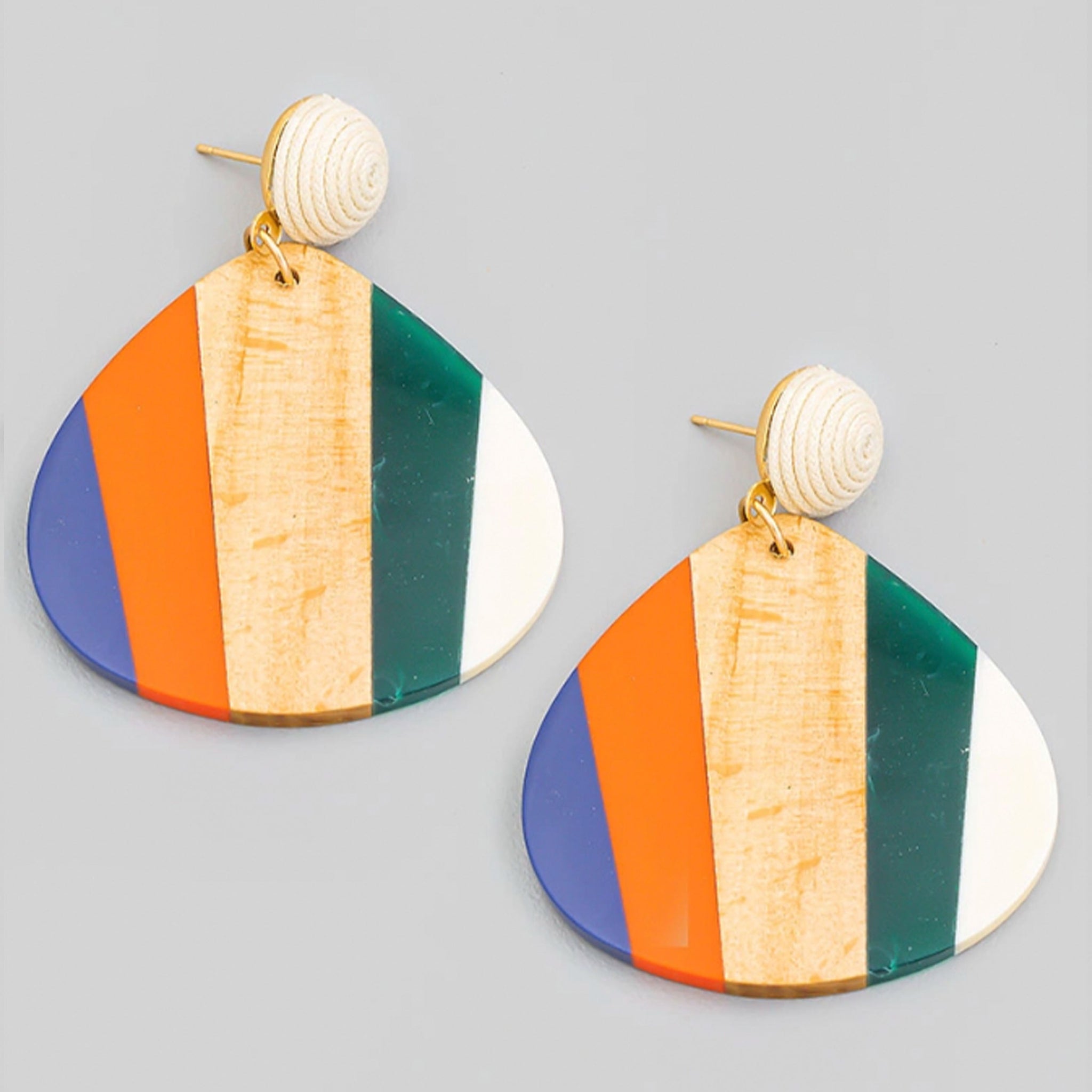 Maya Wood Drop Earring