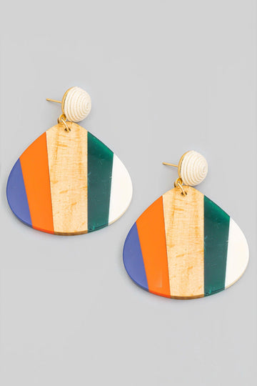 Maya Wood Drop Earring