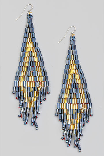 SALE - Milo Metallic Seed Bead Earring