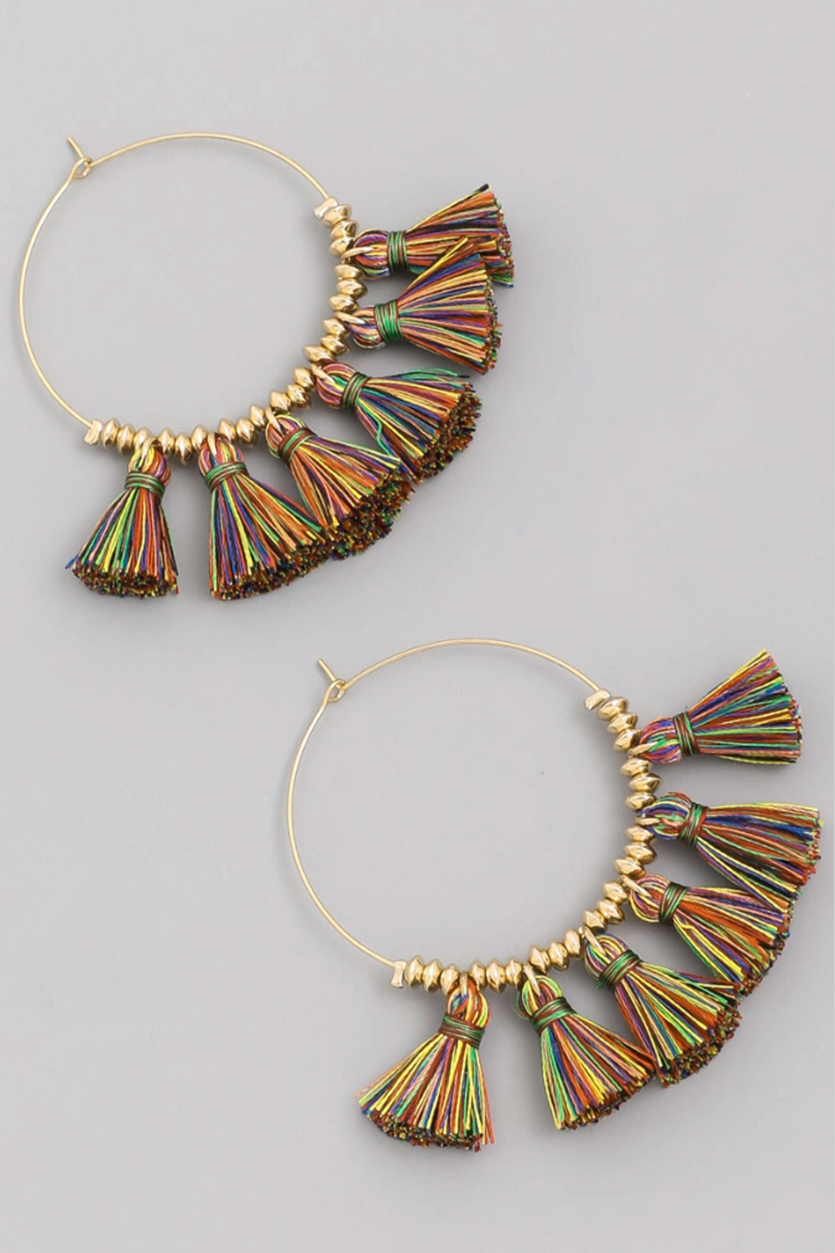 River Tassel Hoop Earrings