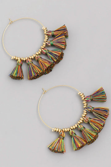 River Tassel Hoop Earrings