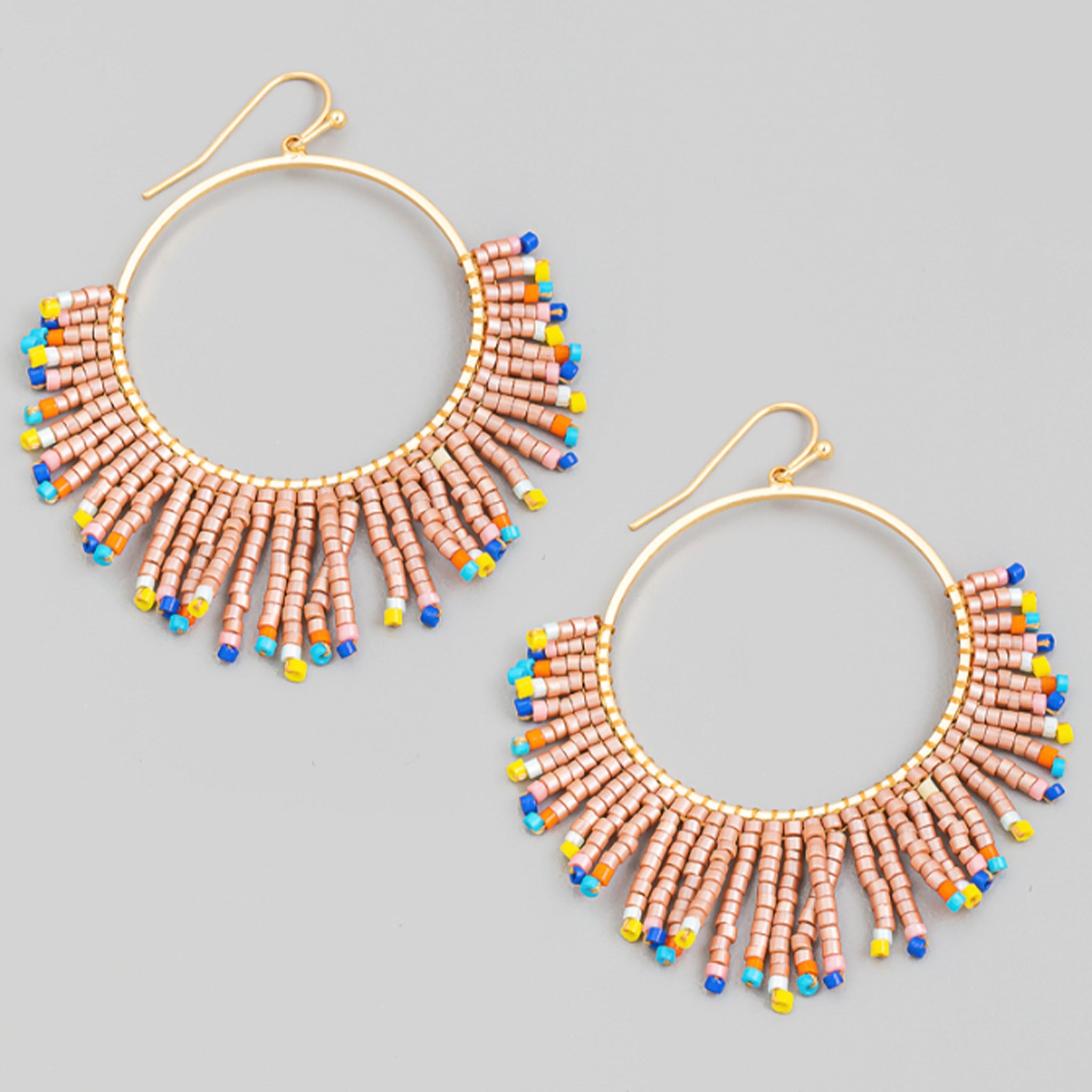 Shia Seed Bead Hoop Earring