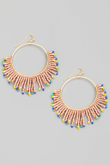 Shia Seed Bead Hoop Earring