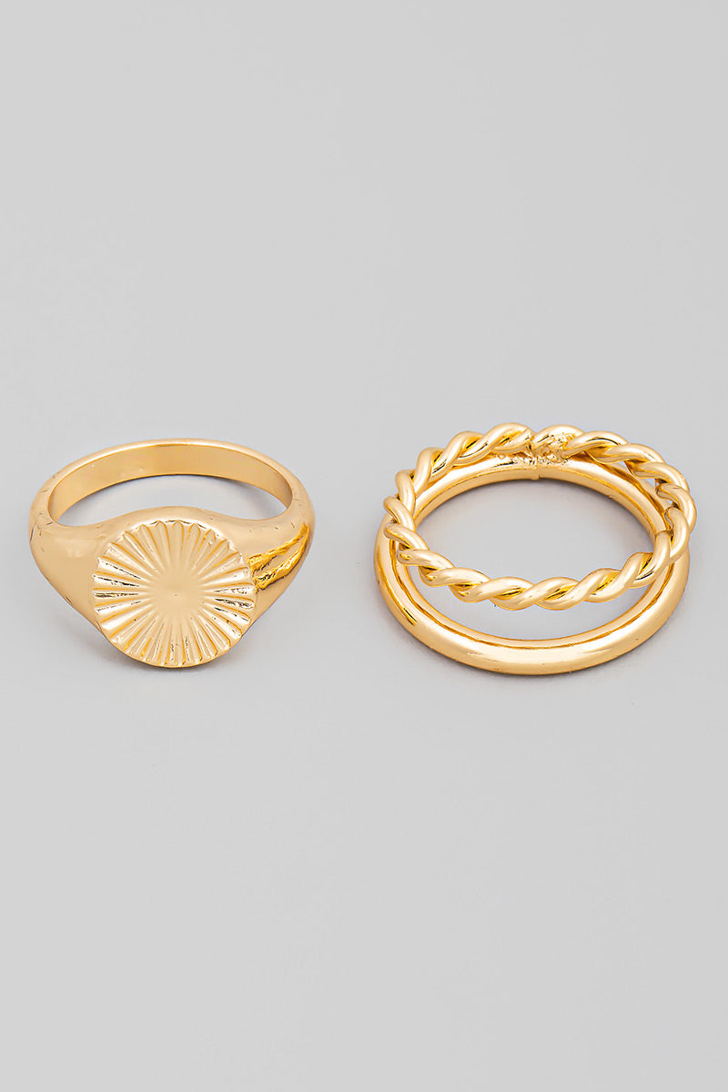 Arriba Signet Ring Set