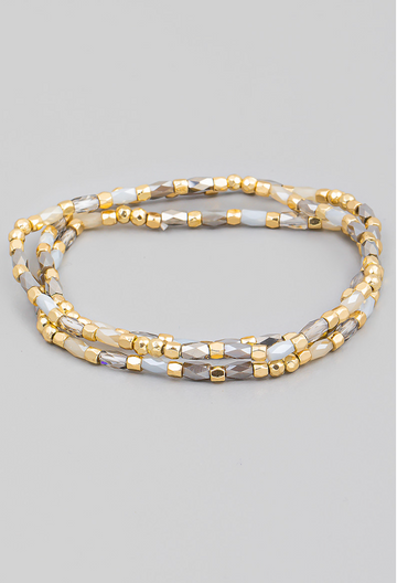 Dalby Glass Beaded Bracelet