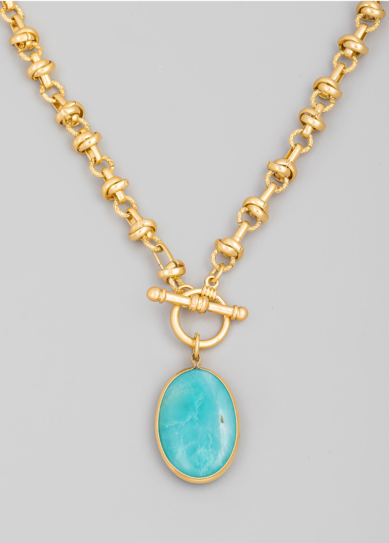 Davenport Oval Stone Necklace