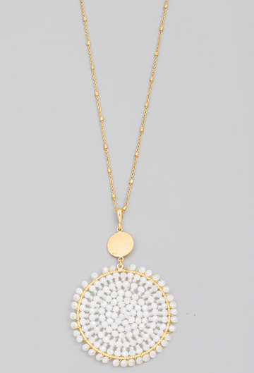 Marli Beaded Pendant Necklace