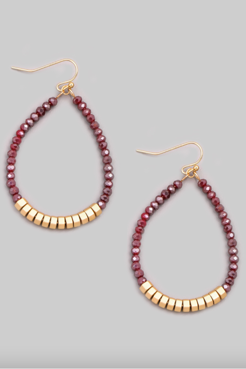 Taryn Teardrop Beaded Earrings