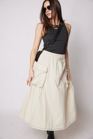 SALE - Whitney Cargo Midi Skirt