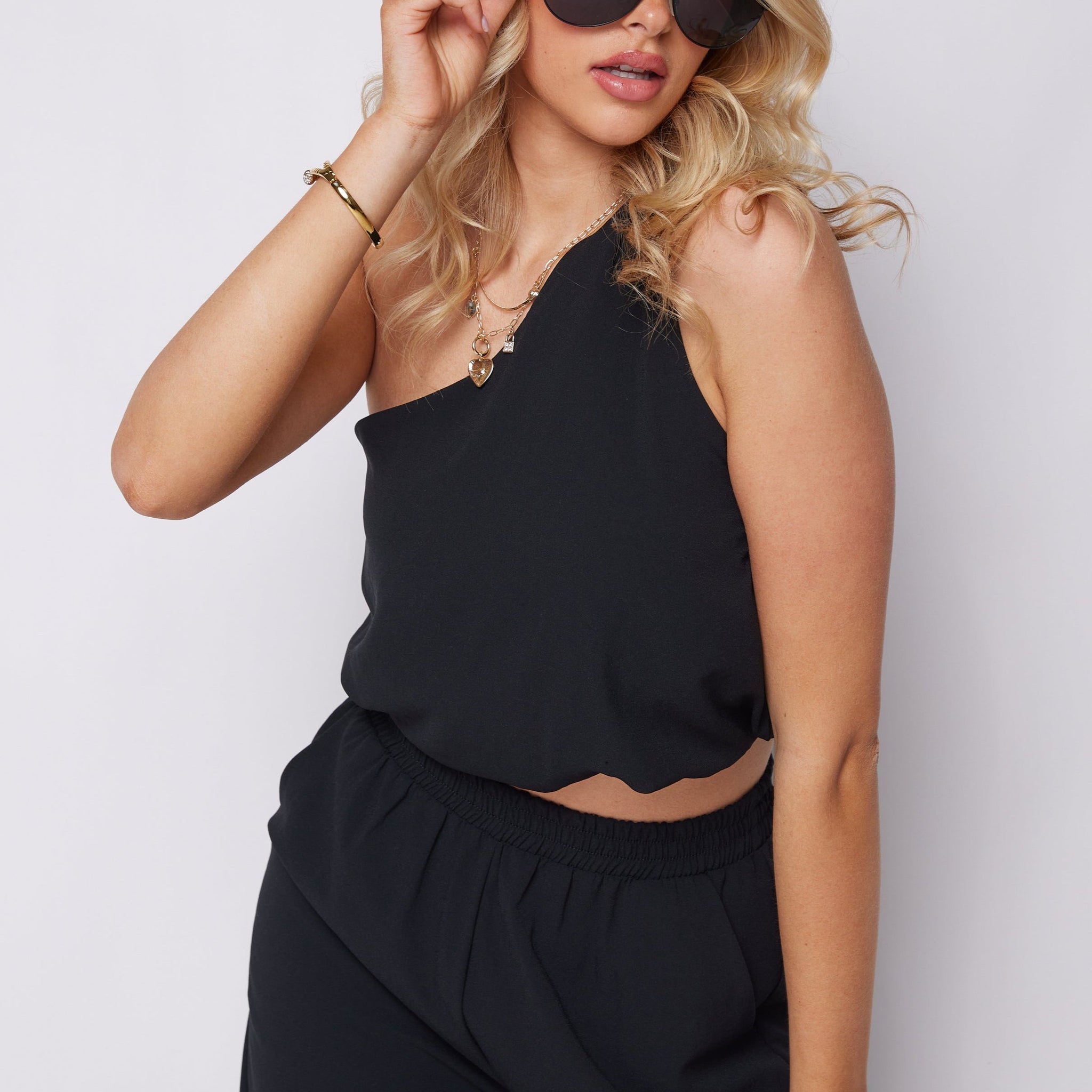 SALE - Carmen Knot One Shoulder Top