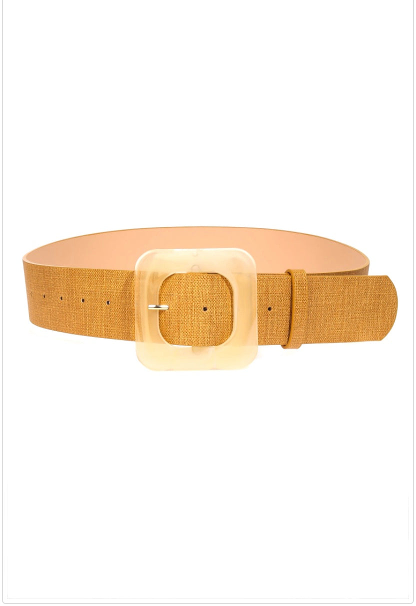 Melbourne Square Lucite Buckle Belt