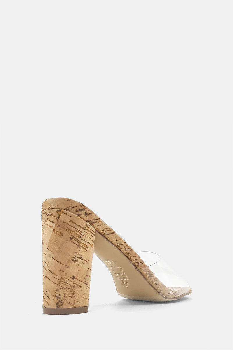SALE - Frida Clear Cork Sandal
