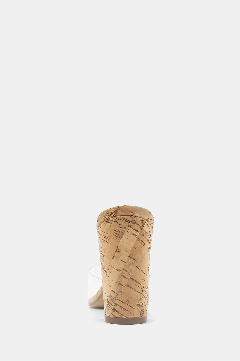 SALE - Frida Clear Cork Sandal