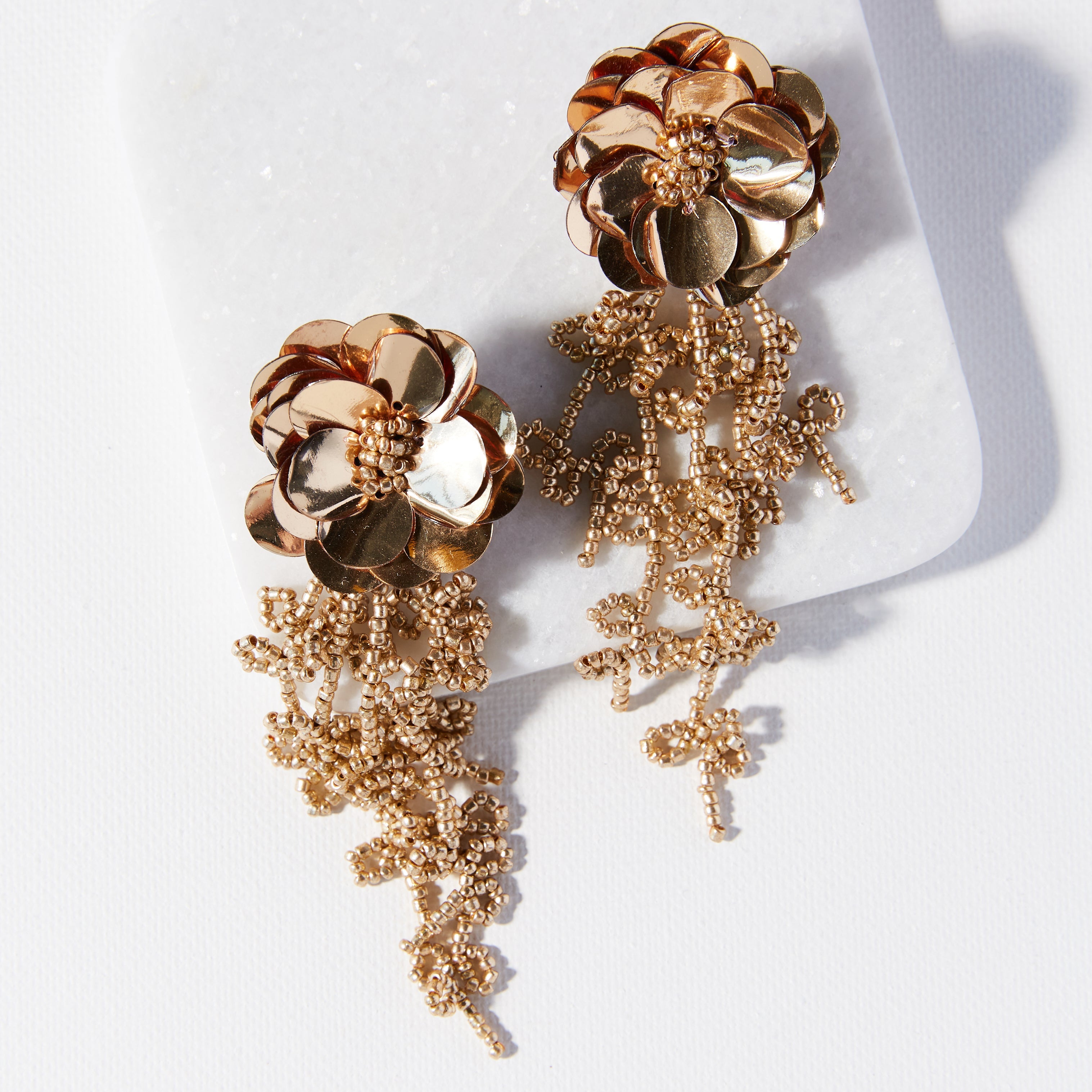 Ink+Alloy Tendril Flower Post Earring
