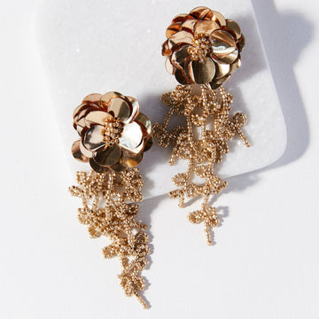 Ink+Alloy Tendril Flower Post Earring