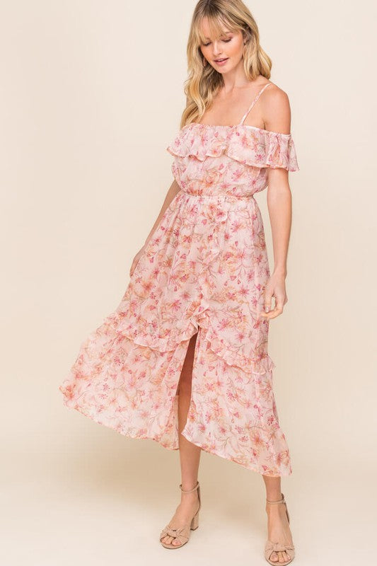 Verena Floral Print Midi Dress