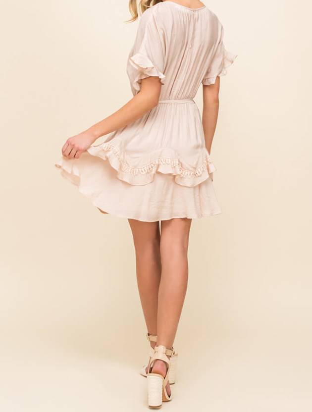 Amora Ruffle Detail Mini Dress