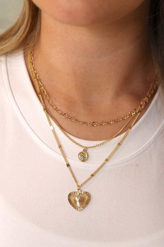 Avery Heart Layered Necklace