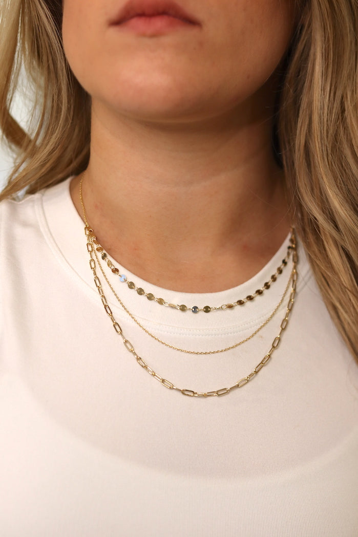 West 3 Chain Layered Necklace