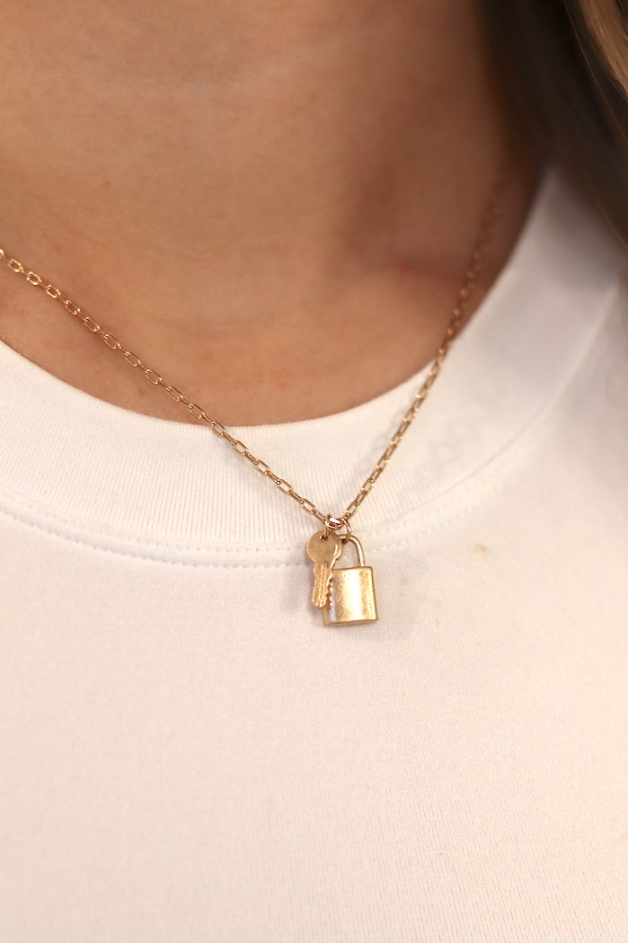 Sadie Lock & Key Necklace