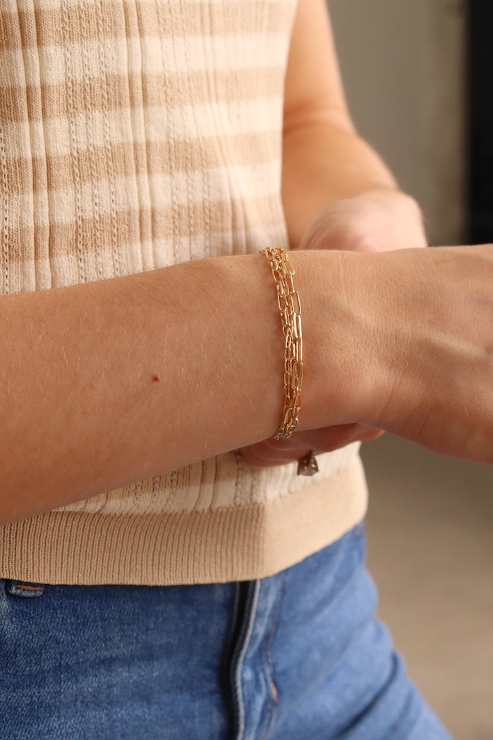 Emilia 3 Row Chain Bracelet