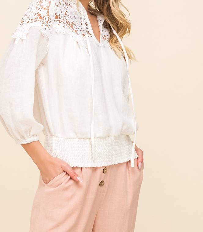 Callan Crochet Detail Blouse