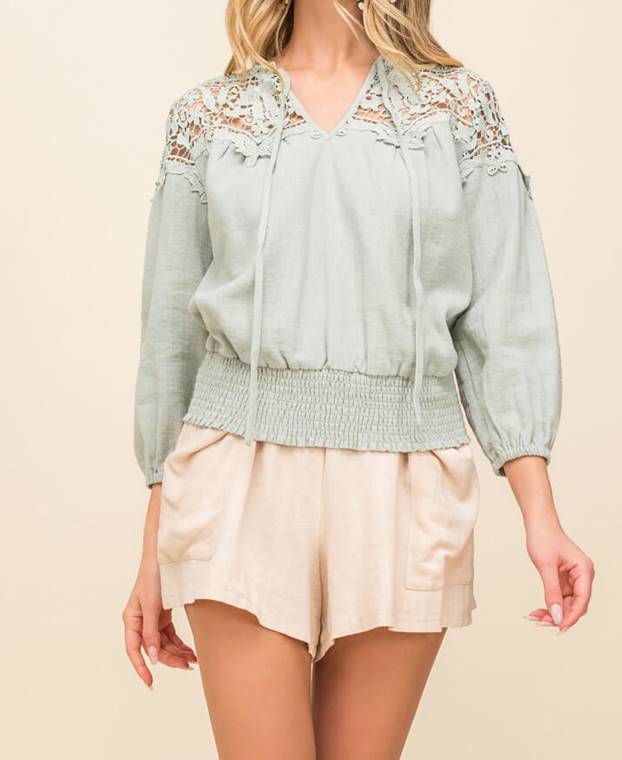 Callan Crochet Detail Blouse
