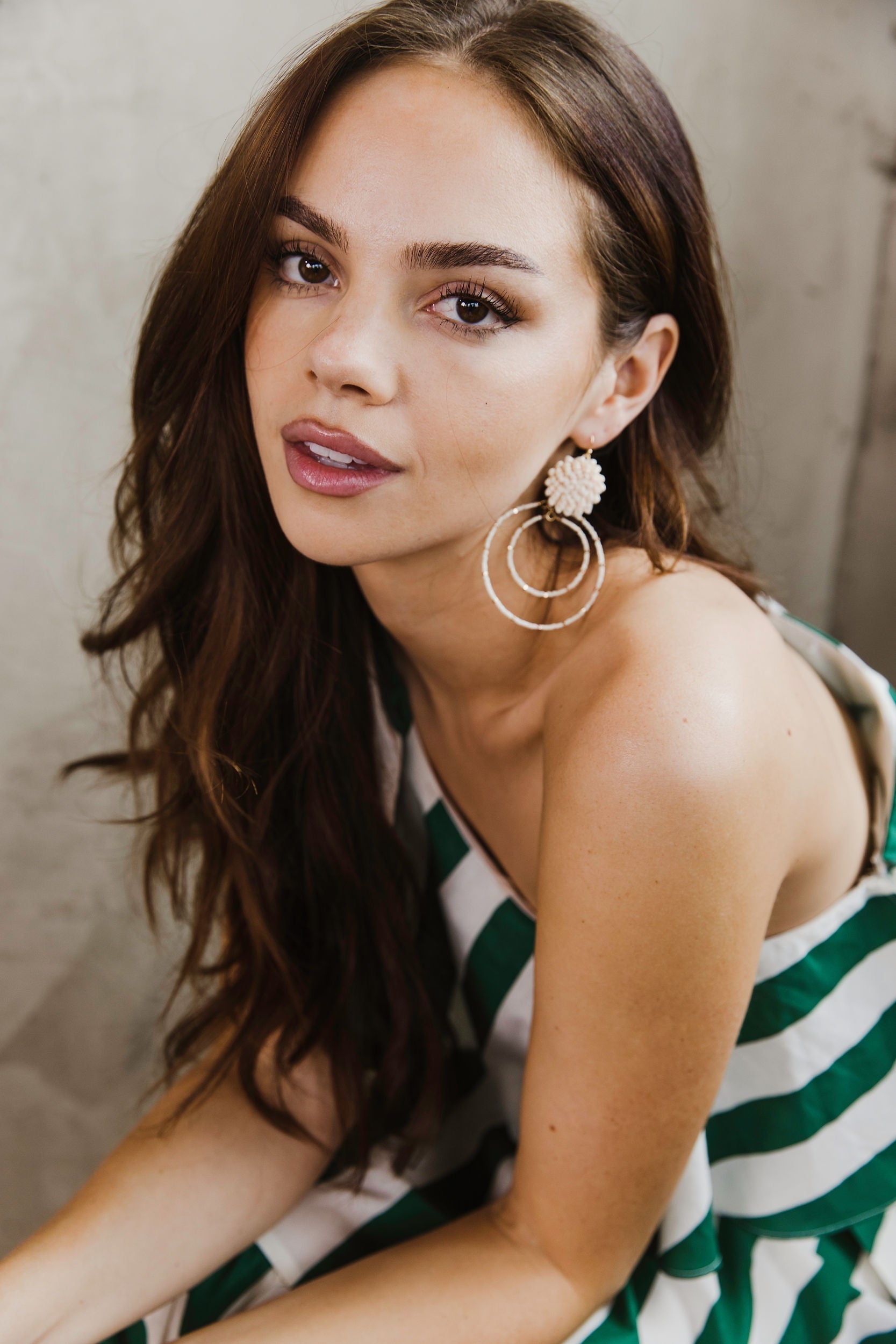 SALE - Eve Double Circle Flower Earring