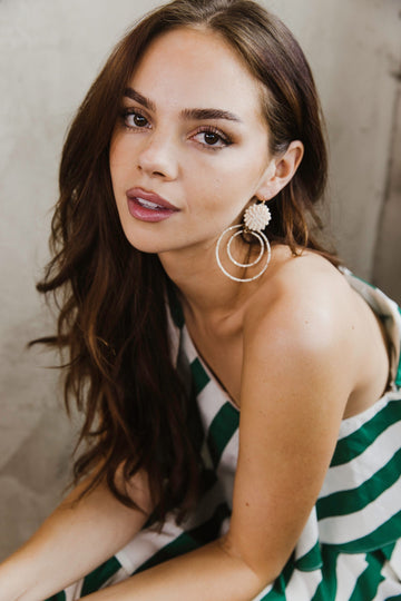 SALE - Eve Double Circle Flower Earring