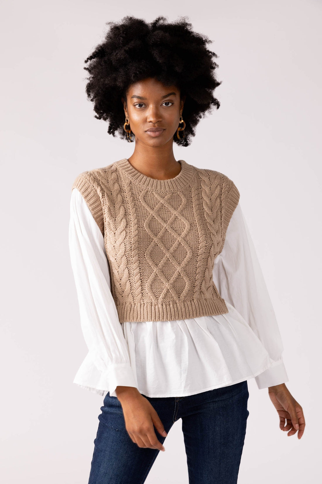 Livvy Woven Sweater Top