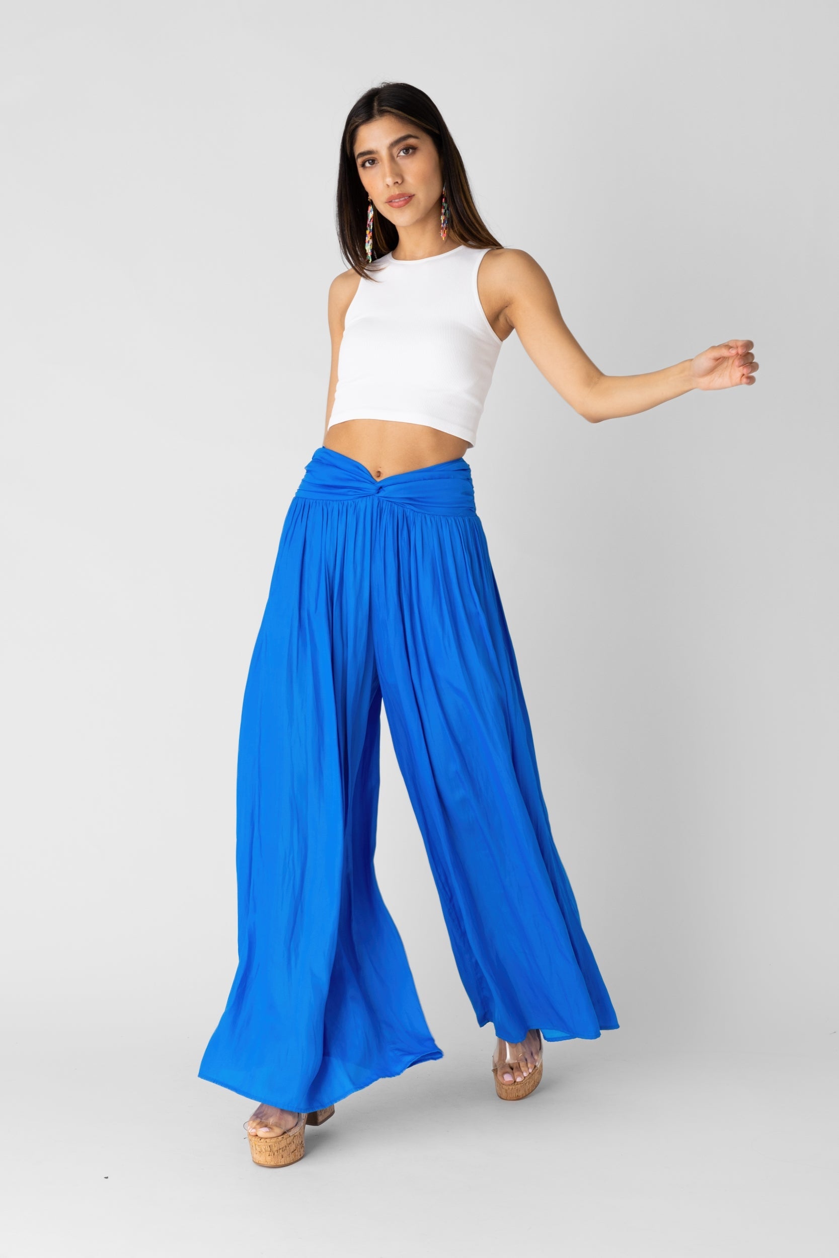 Iris Front Twist Detail Wide Leg Pants
