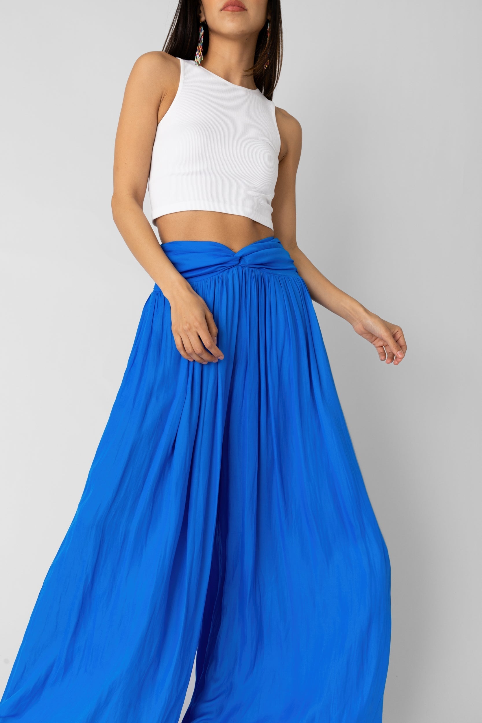 Iris Front Twist Detail Wide Leg Pants