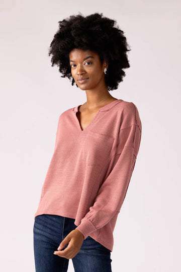 SALE - Demi Waffle Knit Top
