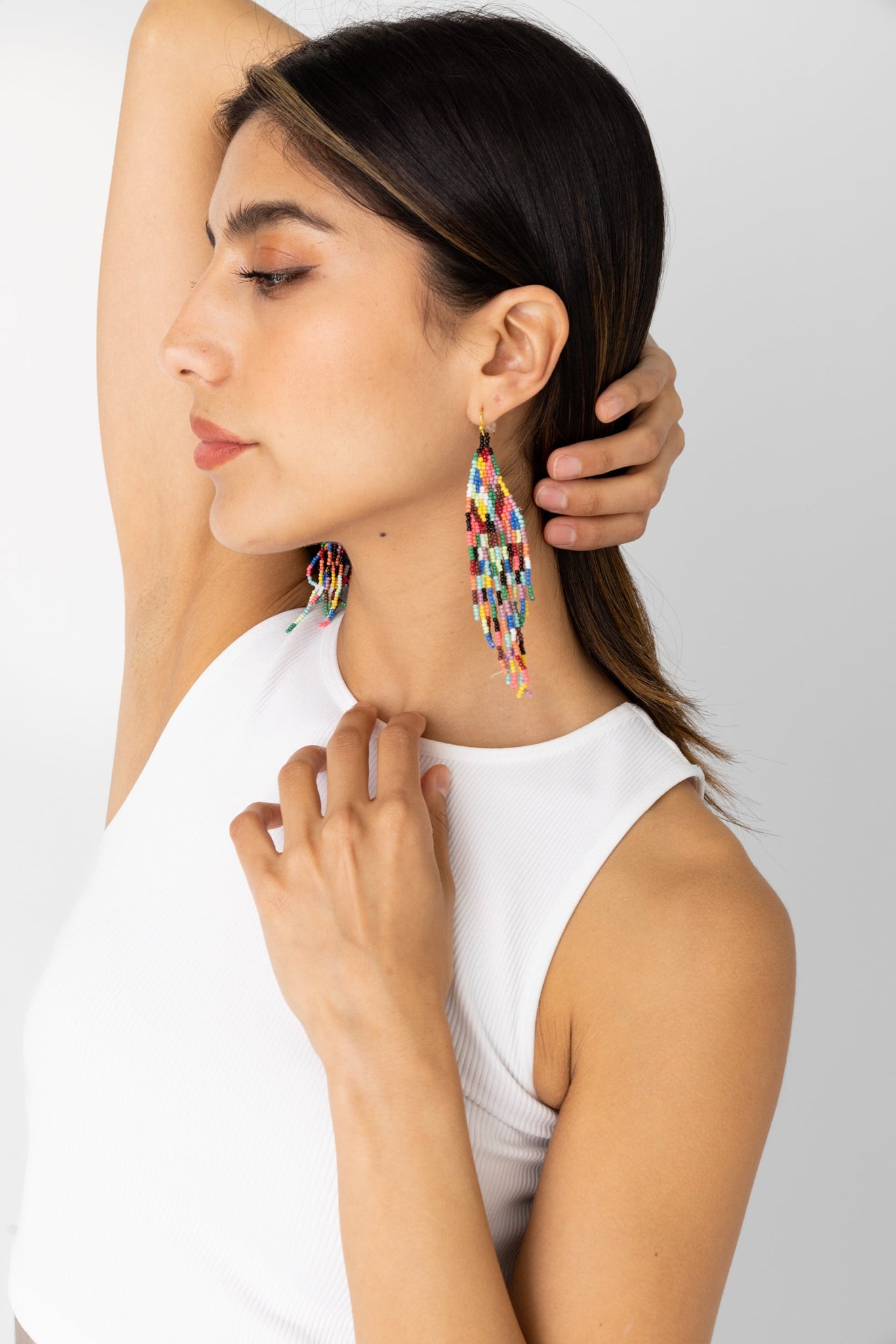 SALE - Riley Triangle Tassel Earring