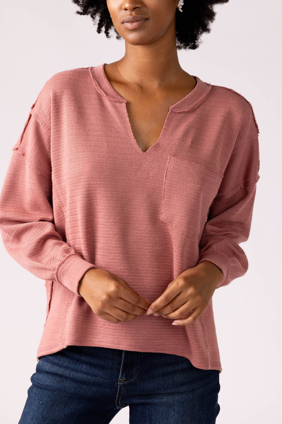 SALE - Demi Waffle Knit Top