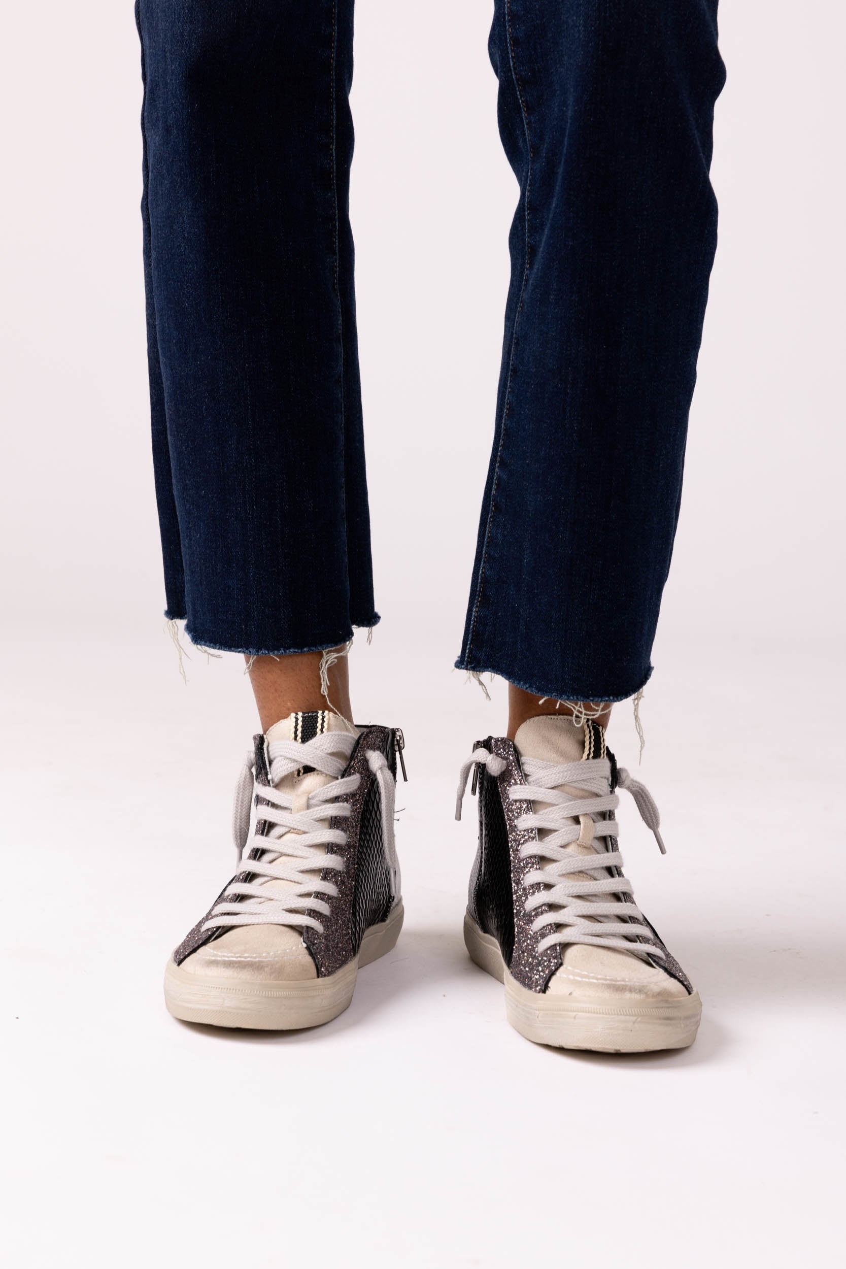 SALE - Rooney Glitter High Top Sneakers
