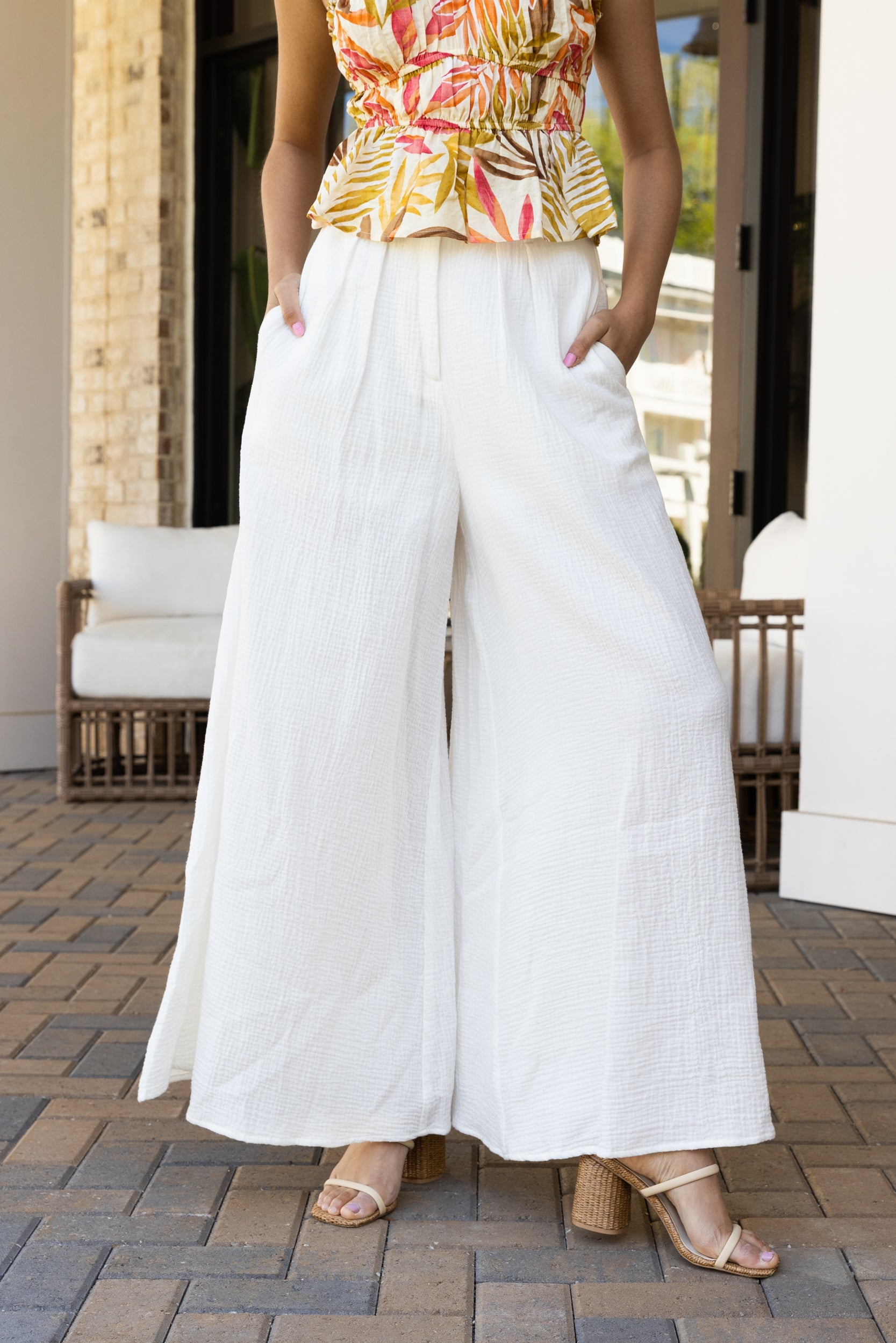 SALE - Lola Gauze Wide Leg Pants